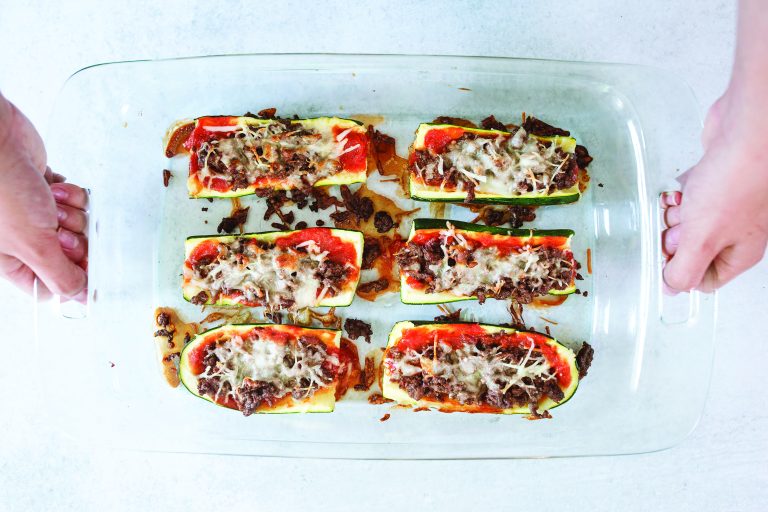 Hearty Zucchini Pizza Boats